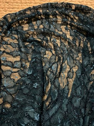 Vestido largo fiesta verde azulado