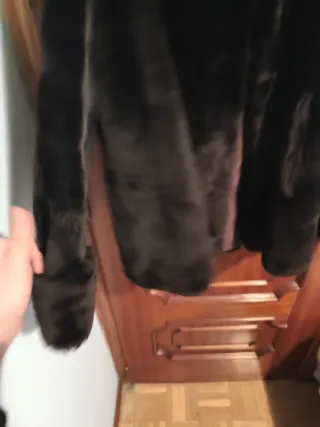 Abrigo Mouton Mujer Marrón Oscuro