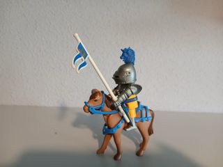 Playmobil Caballero León con Bandera Azul