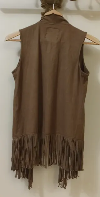 Chaleco Bershka flecos marrón S