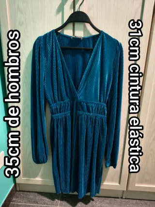 Vestido Zara Teal Talla M