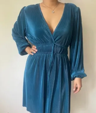 Vestido Zara Teal Talla M