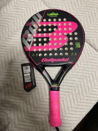 Pala pádel Bullpadel Libra Funline Negra/Rosa