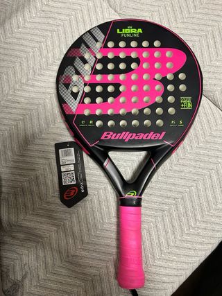 Pala pádel Bullpadel Libra Funline Negra/Rosa