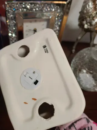 Casita cerámica Navidad con luz 19 cmt alto