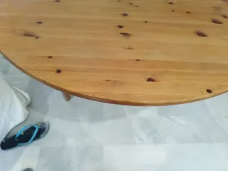 Mesa redonda extensible madera