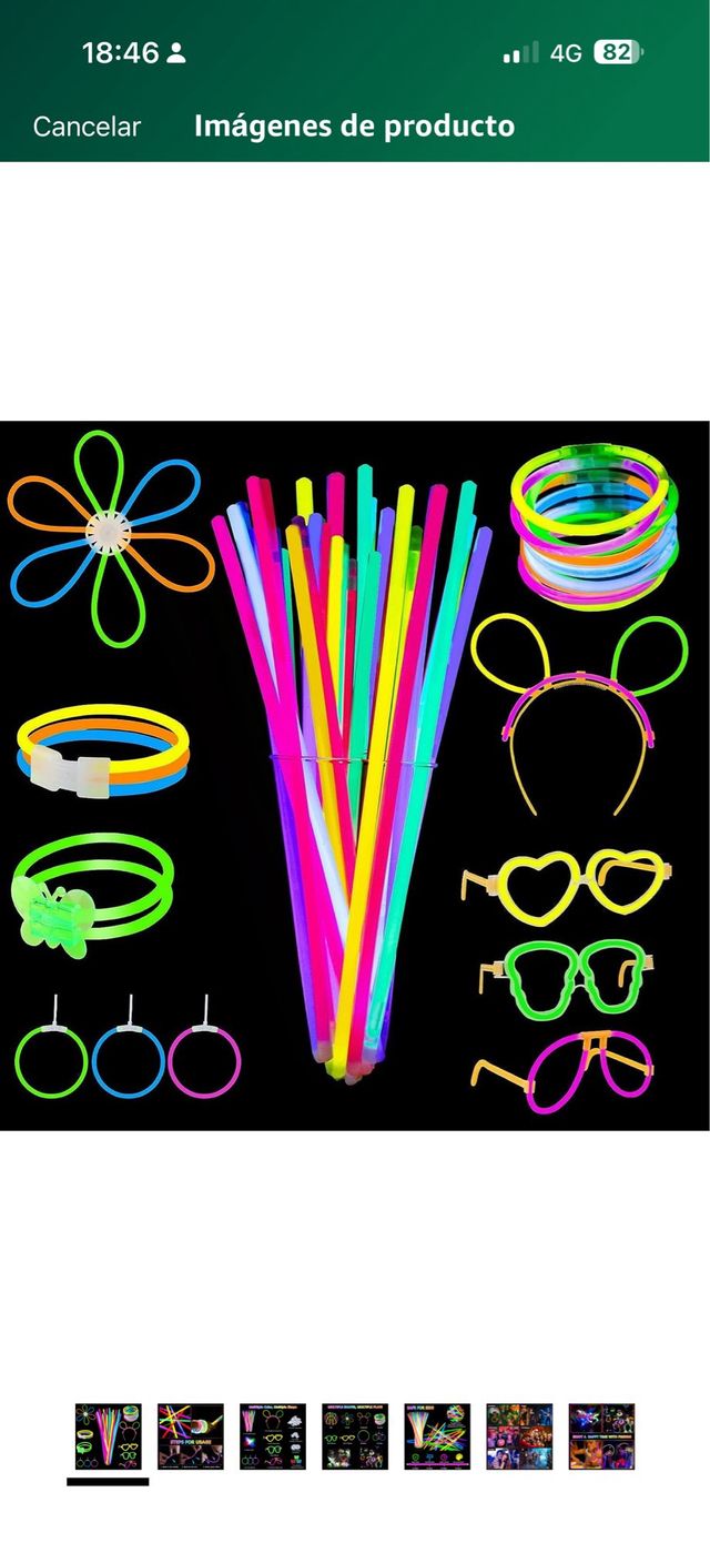 Braccialetti e barre luminose fluorescenti