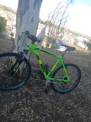 Bicicleta verde lima poco uso