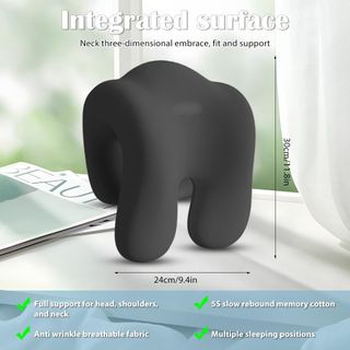 Cuscino cervicale ergonomico con schiuma viscoelastica per ufficio, viaggi e sedie girevoli