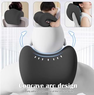 Cuscino cervicale ergonomico con schiuma viscoelastica per ufficio, viaggi e sedie girevoli