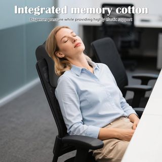 Cuscino cervicale ergonomico con schiuma viscoelastica per ufficio, viaggi e sedie girevoli