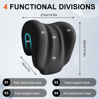 Cuscino cervicale ergonomico con schiuma viscoelastica per ufficio, viaggi e sedie girevoli