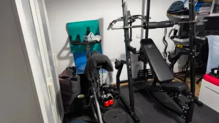 Gimnasio: Rack + Polea + Discos + Mancuernas