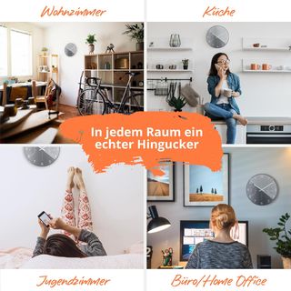 Orologio da parete Mebus con termometro e igrometro