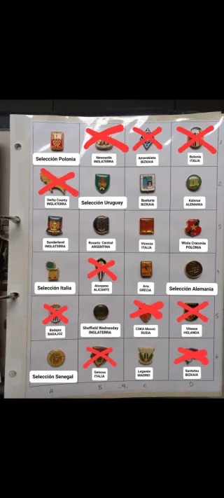 Lotes de Pines de Equipos de Fútbol