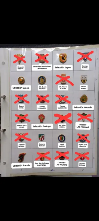 Lotes de Pines de Equipos de Fútbol