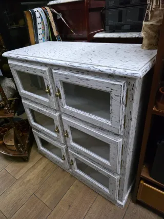 Vitrina baja madera 6 puertas