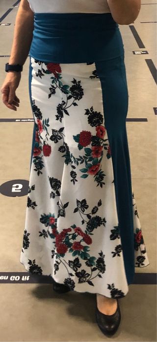 Falda de baile flamenco multicolor