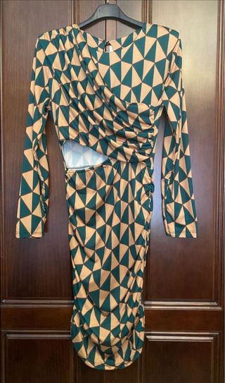 Vestido estampado geométrico talla única