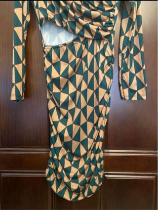 Vestido estampado geométrico talla única