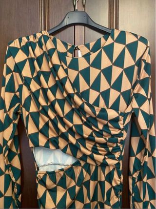 Vestido estampado geométrico talla única