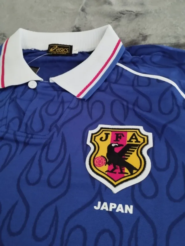Camiseta Fútbol Retro Japón Asics Llamas