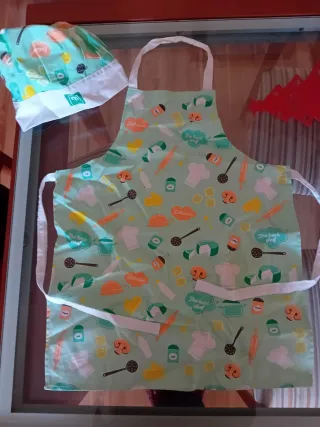 Delantal y gorro de cocinero infantil