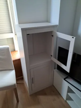 Mueble Salón Blanco Rústico Colonial 250cm