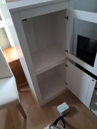 Mueble Salón Blanco Rústico Colonial 250cm