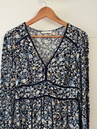 Vestido largo estampado floral