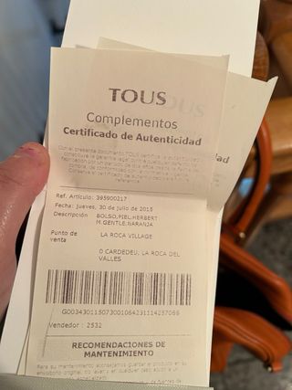 Bolso Tous Naranja Piel