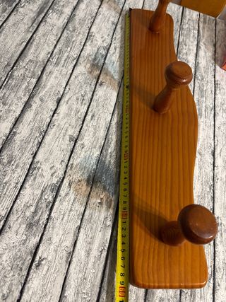Perchero de madera rústico 60*15 cm