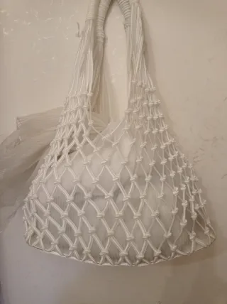 Borsa a rete elegante Para bianca