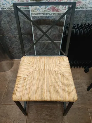 Mesa Ikea Granas Metal y Cristal + 2 Sillas