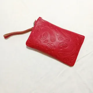 Cartera de mano piel Ubrique roja