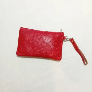 Cartera de mano piel Ubrique roja