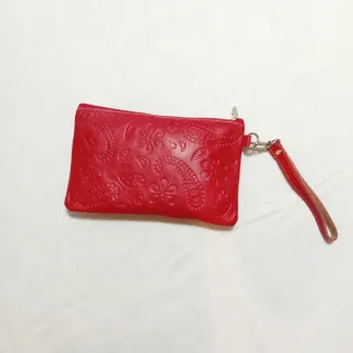 Cartera de mano piel Ubrique roja