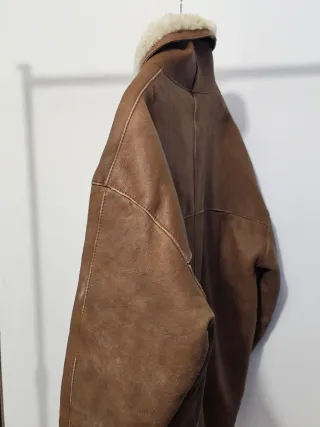 Abrigo de piel y borrego