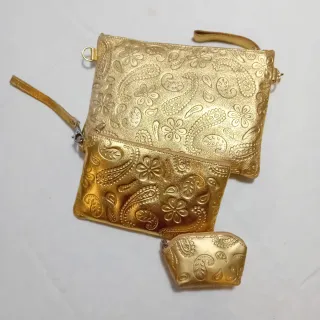 Conjunto 3 Carteras Piel Ubrique Oro