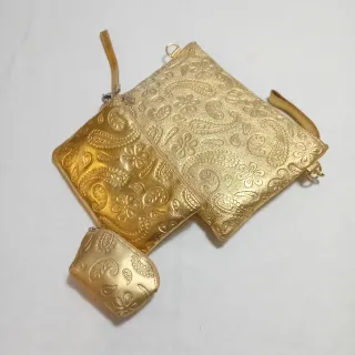 Conjunto 3 Carteras Piel Ubrique Oro