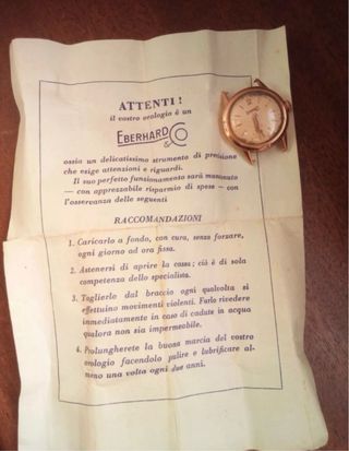 Eberhard Orologio Donna Oro 18Kt 1956