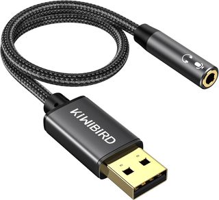 KiWiBiRD Adaptador USB a Jack 3,5mm Audio, Tarjeta