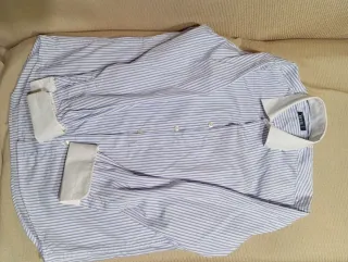Camisa de vestir rayas azules Talla 12
