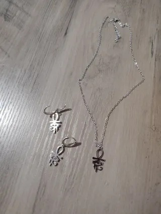 Conjunto Ojo de Horus Plata