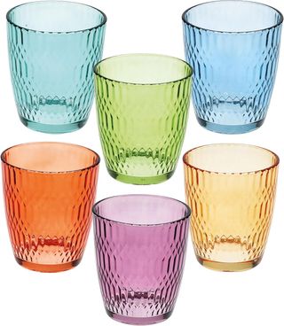 Tognana Seoul, set di 6 bicchieri da 310 cc, multicolore