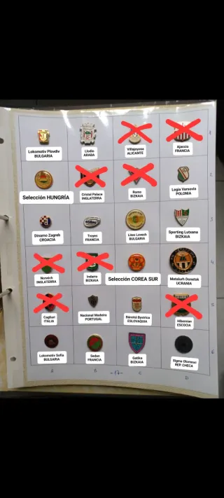 Lote de pines de fútbol de colección