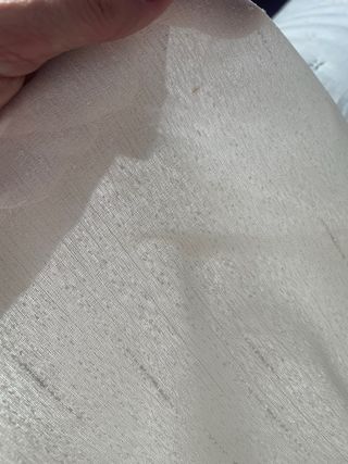 Tela visillo beige/blanco