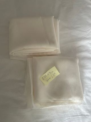 Tela visillo beige/blanco