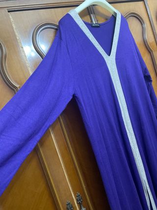 Vestido morado y gris talla única