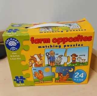 Juego Puzzles Inglés Farm Opposites